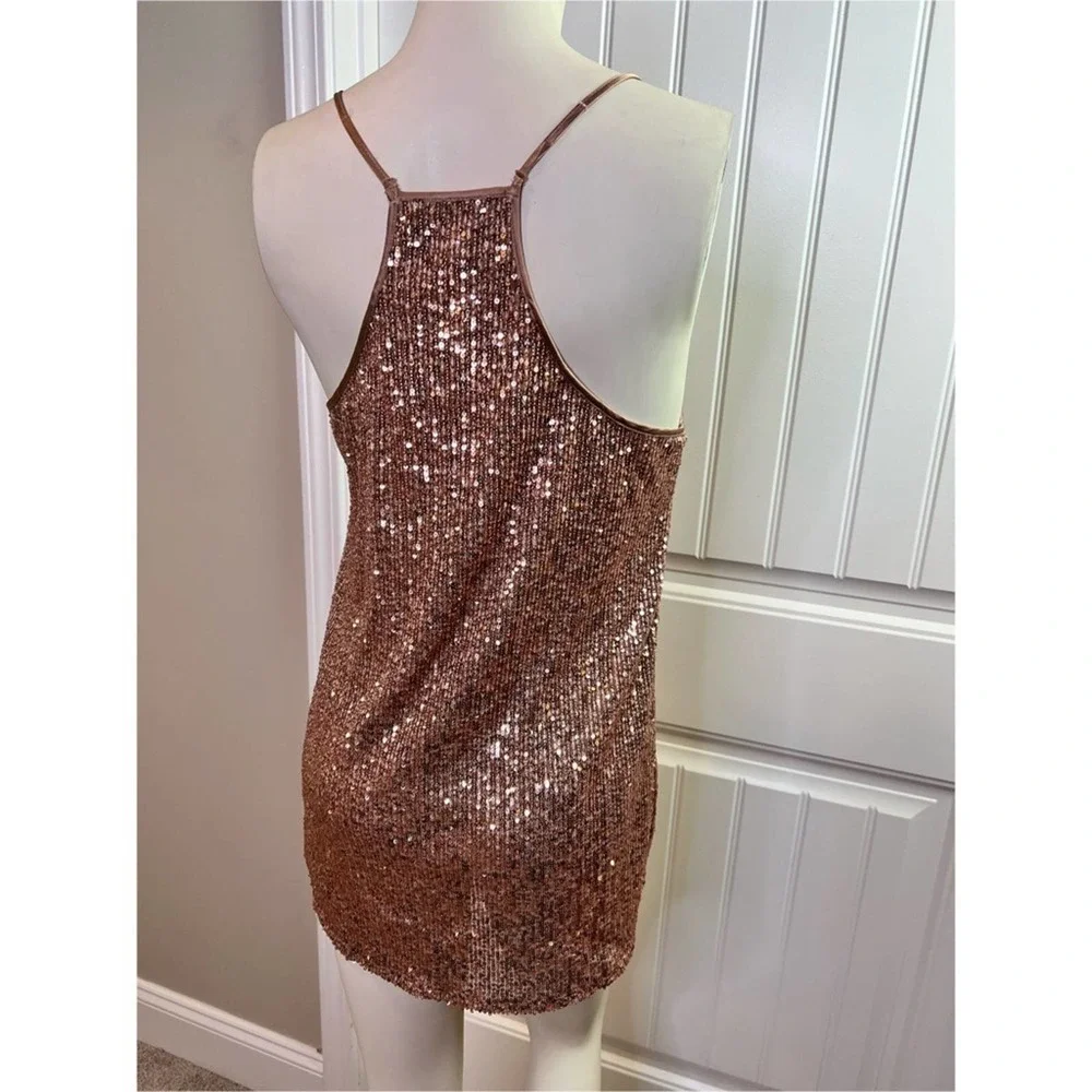 12-Jade - Johnny Was Blush Sequin Mini Dress Size XS - Picture 4 of 7